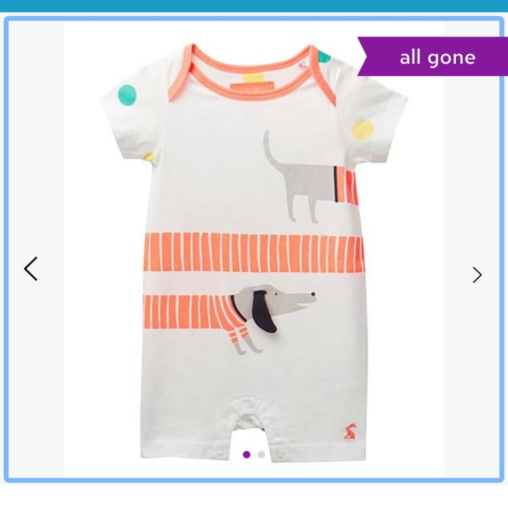 Joules Baby Romper 6-9m.
